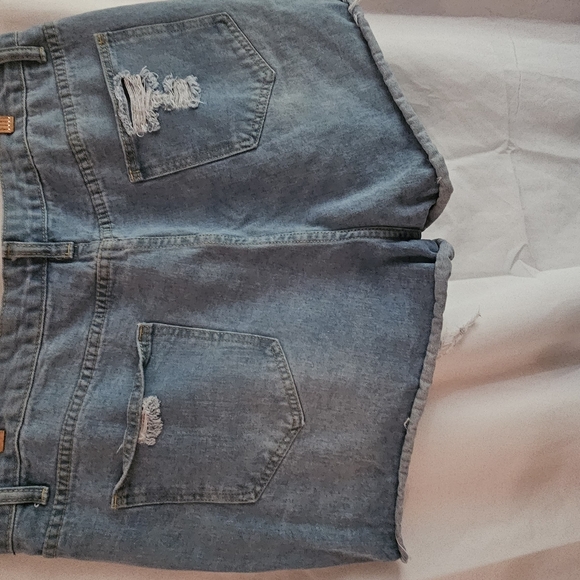 Distressed Blue Jean Shorts - Picture 2 of 2